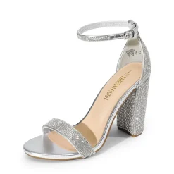 Vegan Leather Chunky Heel Sandals