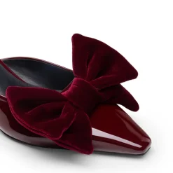 Velvet Bow Kitten Heeled Mules