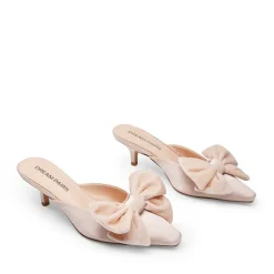 Velvet Bow Kitten Heeled Mules