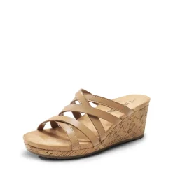 Velvety Layer Strappy Wedge Sandals