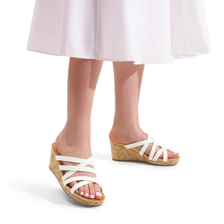 Velvety Layer Strappy Wedge Sandals