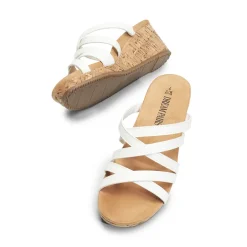 Velvety Layer Strappy Wedge Sandals