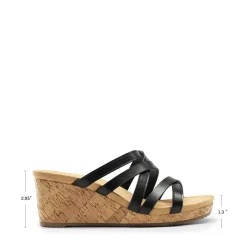Velvety Layer Strappy Wedge Sandals