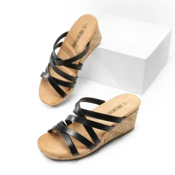 Velvety Layer Strappy Wedge Sandals