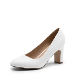 Versatile Classic Round Toe Block Heel Pumps