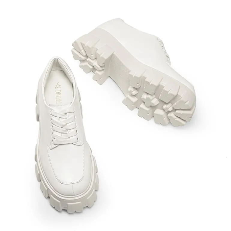 Versatile Lace-up Platform Oxfords