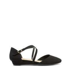 V-shaped Cutout Low Wedge Flats