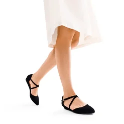 V-shaped Cutout Low Wedge Flats
