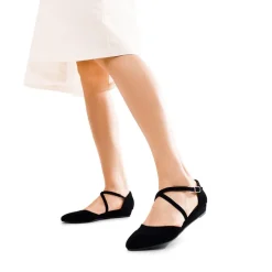 V-shaped Cutout Low Wedge Flats