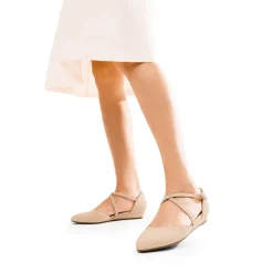 V-shaped Cutout Low Wedge Flats