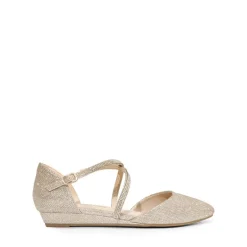 V-shaped Cutout Low Wedge Flats