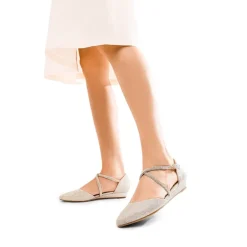 V-shaped Cutout Low Wedge Flats