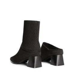Waterproof Block Heel Knit Ankle Boots