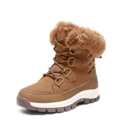Waterproof Lace-Up Winter Snow Boots