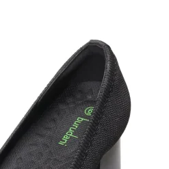 Water-Resistant Block Heel Knit Pumps