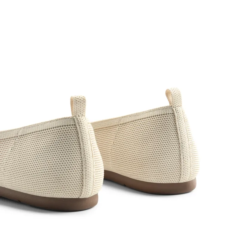 Water-Resistant Square-Toe Flats