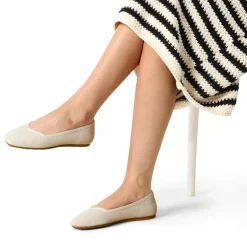 Water-Resistant Square-Toe Flats