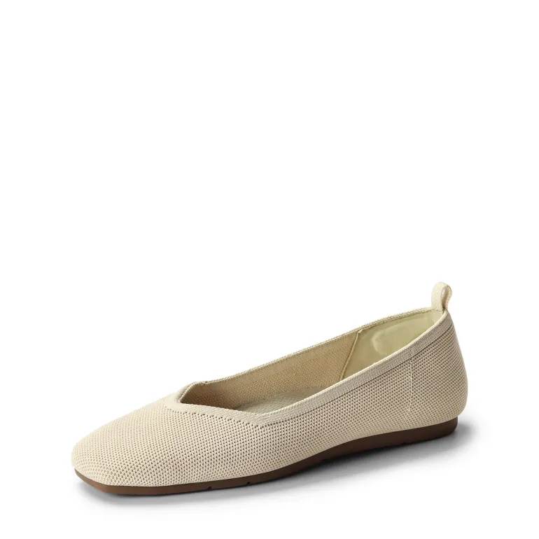 Water-Resistant Square-Toe Flats
