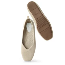 Water-Resistant Square-Toe Flats