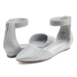 Wedge Ankle Strap Flats Shoes