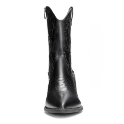 Western Chunky Heel Cowboy Ankle Boots