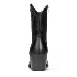 Western Chunky Heel Cowboy Ankle Boots