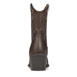 Western Chunky Heel Cowboy Ankle Boots