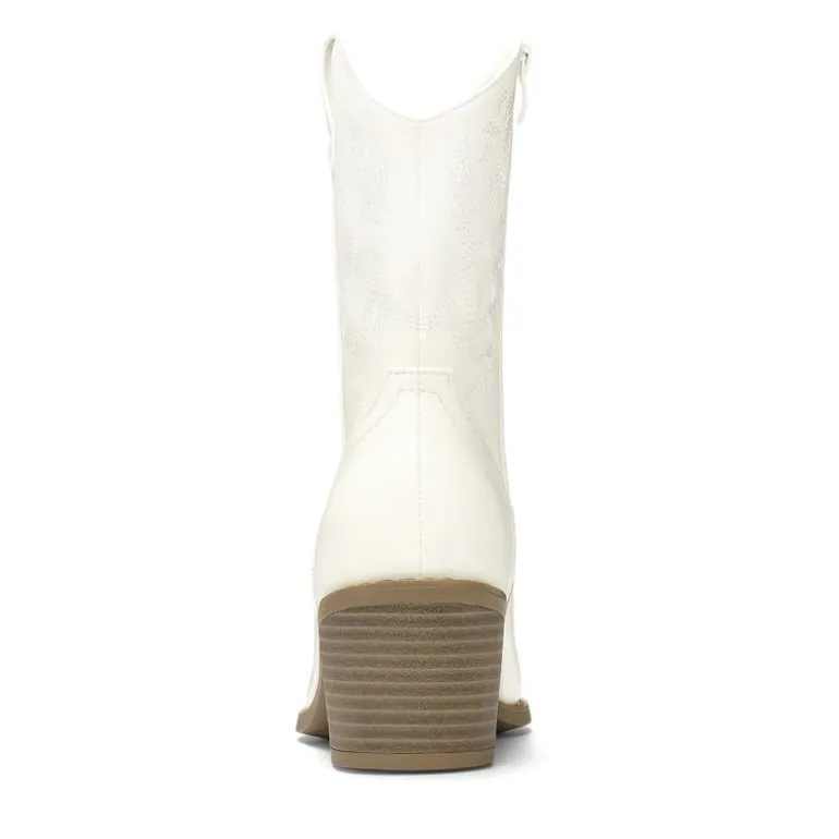 Western Chunky Heel Cowboy Ankle Boots