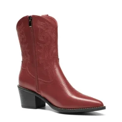 Western Chunky Heel Cowboy Ankle Boots