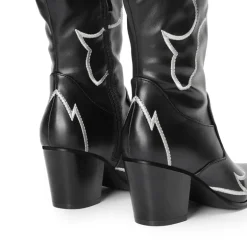 Western Embroidery Thigh High Boots