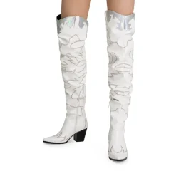 Western Embroidery Thigh High Boots