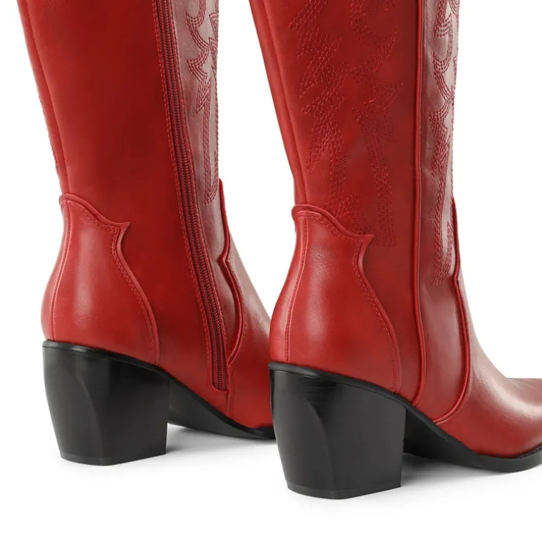 Wide Calf Cowgirl Knee High Boots