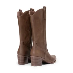 Wide Calf Embroidered Mid-Calf Cowboy Boots