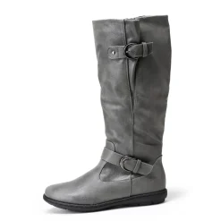 Wide Calf Knee High Faux Fur Boots