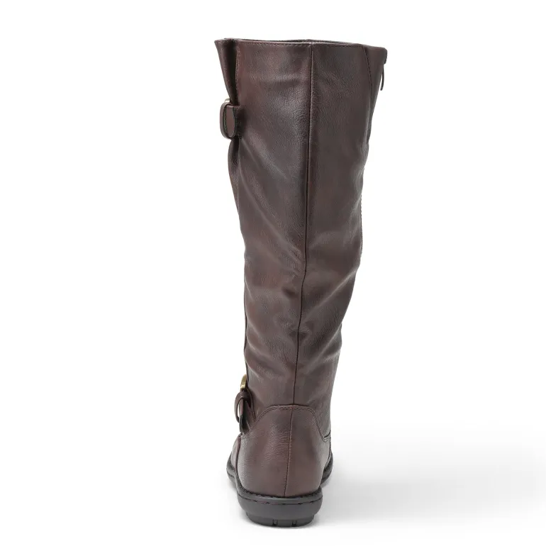 Wide Calf Knee High Faux Fur Boots