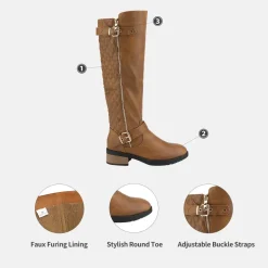 Wide Calf Knee High Riding Boots