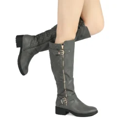 Wide Calf Knee High Riding Boots