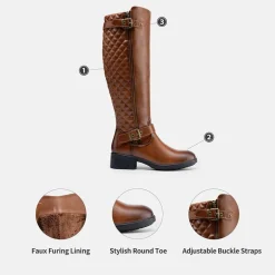 Wide Calf Knee High Riding Boots