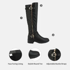 Wide Calf Knee High Riding Boots