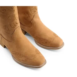 Wide-calf Square Toe Embroidered Cowboy Boots
