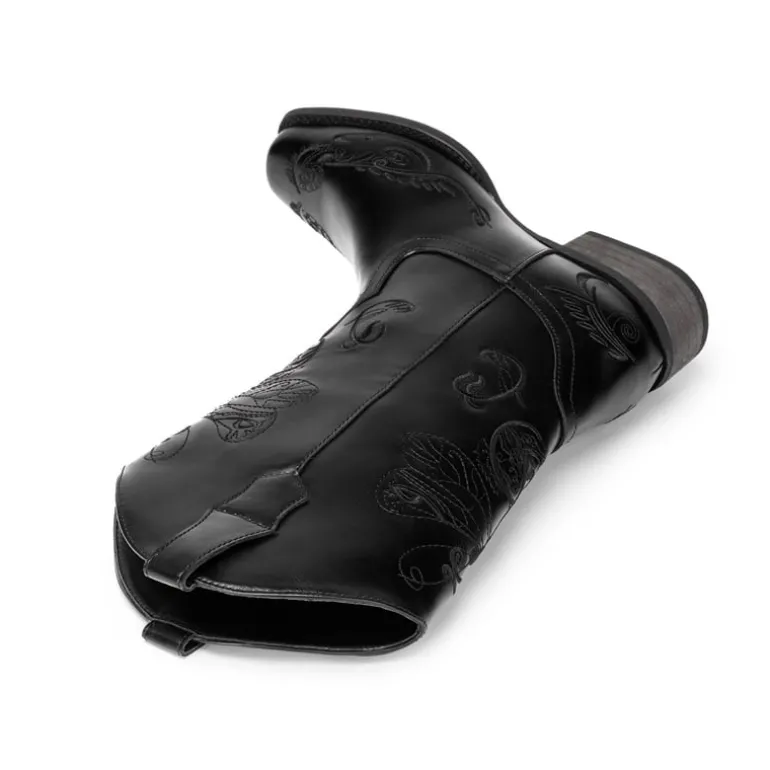 Wide-calf Square Toe Embroidered Cowboy Boots