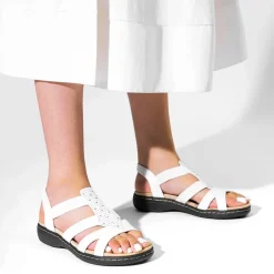 Wide-Toe Arch Support Rhinestones Strappy Sandals