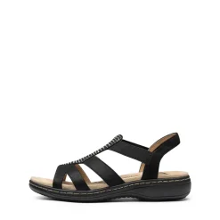 Wide-Toe Arch Support Rhinestones Strappy Sandals