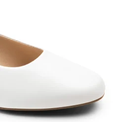 Wide-Toe Slip-On Low Heel Pumps