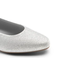 Wide-Toe Slip-On Low Heel Pumps