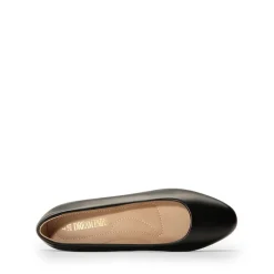 Wide-Toe Slip-On Low Heel Pumps