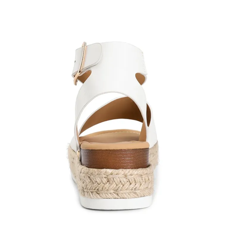 Wide-Toe Wedge Platform Espadrille Sandals