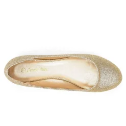 Wide Width Comfortable Ballerina Sparkly Flats