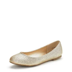 Wide Width Comfortable Ballerina Sparkly Flats