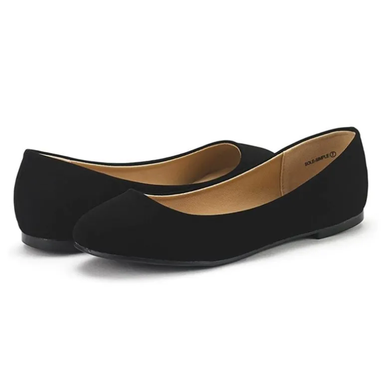 Wide Width Comfortable Ballerina Sparkly Flats
